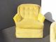 Pair Vintage Mid Century Yellow Marge Carson Swivel Arm Chairs Hollywood Regency Post-1950 photo 7