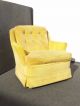 Pair Vintage Mid Century Yellow Marge Carson Swivel Arm Chairs Hollywood Regency Post-1950 photo 8