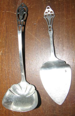 2 Sterling Silver Servers photo