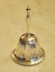 Sterling Silver Hammered Tea Dinner Bell Floral Etched Design Very Sweet Flatware & Silverware photo 2