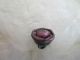 Antique Purple Tint Center Hexagon Black Steel Cup Waistcoat Button 7/16 