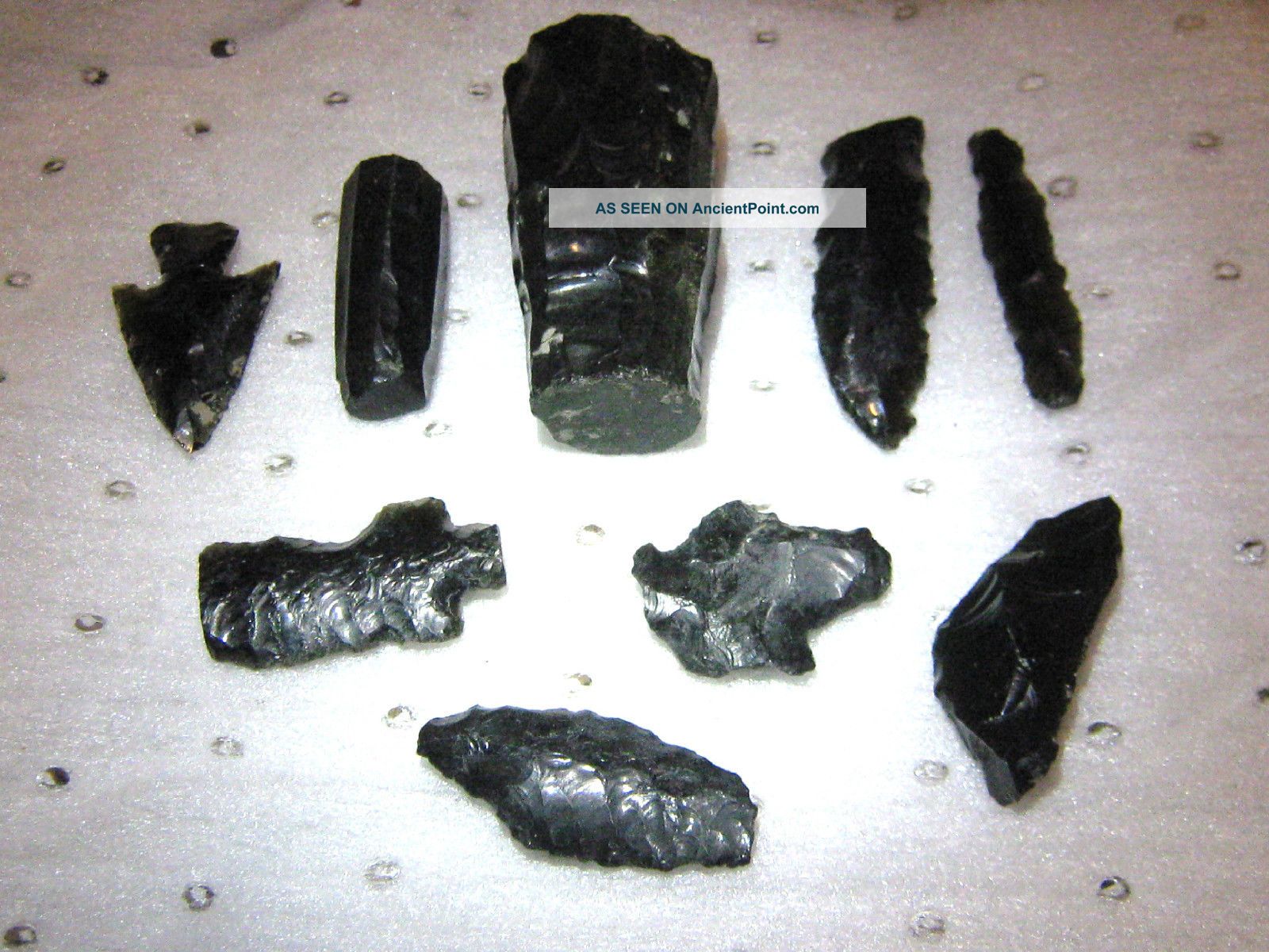 Pre - Columbian - (2) Obsidian Cores - Projectile Point - Blade - Others The Americas photo