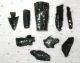 Pre - Columbian - (2) Obsidian Cores - Projectile Point - Blade - Others The Americas photo 3