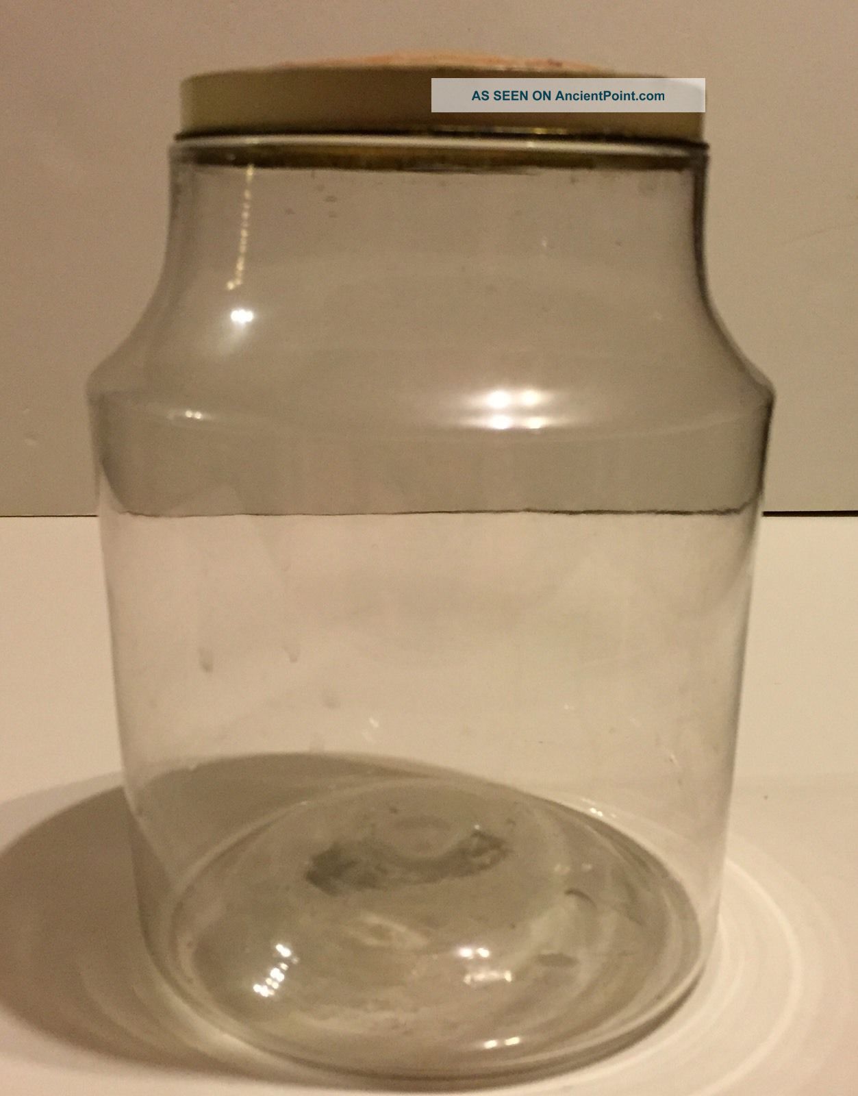 Antique Blown Apothecary Country Store Pantry Glass Jar Primitives photo