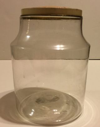 Antique Blown Apothecary Country Store Pantry Glass Jar photo