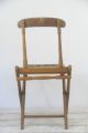 2 Antique Civil War Era? Folding Carpet Rug Seat Chairs Marked Undertakers Tag 1800-1899 photo 9