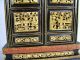 Antique Chinese Carved Birds Gilt Gold Blind Door Display Tribute Altar Cabinet Post-1950 photo 2