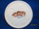 Antique Porcelain Ceramic Round Trivet Hot Plate 4 Little Victorian Girls Exac Trivets photo 1