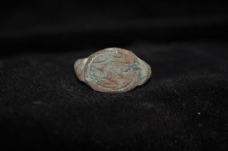 Sassanian Bronze Ring Circa 4th - 6th Century A/d E4057 photo