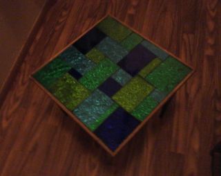 Rare Mid - Century,  Georges Briard Foil Mosaic Glass Table photo