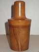 Antique Wood Apothecary Bottle Holder Box Container With Threaded Top Other Antique Woodenware photo 2