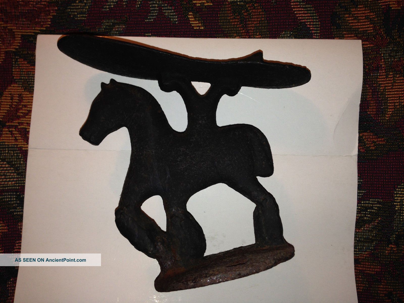 Antique Cast Iron Shoe Shine Stand In The Form Of A Horse Other Mercantile Antiques photo