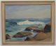 Large Vintage Mid - 20thc American Impressionist Seascape Oil Painting Nr Other Maritime Antiques photo 1