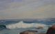 Large Vintage Mid - 20thc American Impressionist Seascape Oil Painting Nr Other Maritime Antiques photo 3