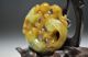 Chinese Old Xiuyan Jade Hand Carved Dragon& Phoenix 2 Faces Pendant A4 Necklaces & Pendants photo 2