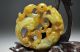 Chinese Old Xiuyan Jade Hand Carved Dragon& Phoenix 2 Faces Pendant A4 Necklaces & Pendants photo 3