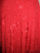 Antique Chinese Red Silk Flamenco Shawl Manton De Manila Huge 59 In.  Square Robes & Textiles photo 1