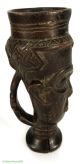 Kuba Figural Palm Wine Cup With Face Wood Congo Africa Other African Antiques photo 1