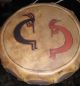 Vintage Taos Style Cottonwood Leather Native American Indian Drum 13x3 