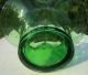 Elegant Art Deco Green Depression Quilted Glass Flower Basket Ice Bucket Barware Art Deco photo 7