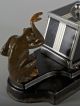 C.  1930 Ronson Mechanical Cigarette Dispenser Figural Monkey Machine Age Design Art Deco photo 4
