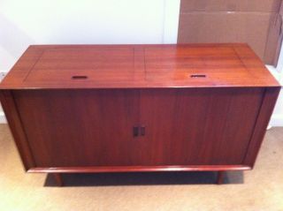 Vintage Danish Teak Audio / Turntable Cabinet By Arne Vodder photo