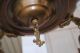 Antique Brass 4 Light Hanging Lamp Chandelier Opalescent Shades Chandeliers, Fixtures, Sconces photo 1