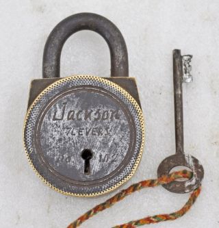 1940s Indian Vintage Hand Crafted Brass Pad Lock photo