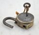 1940s Indian Vintage Hand Crafted Brass Pad Lock Locks & Keys photo 2