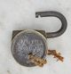 1940s Indian Vintage Hand Crafted Brass Pad Lock Locks & Keys photo 3