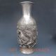 A Pair Chinese Silver Bronze Horse Vases W Qing Dynasty Qian Long Mark Vases photo 1
