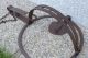 Antique Big Wrought Iron Trap,  Wolf,  Bear,  Blacksmith Hand Forged Rare Design Primitives photo 2