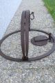 Antique Big Wrought Iron Trap,  Wolf,  Bear,  Blacksmith Hand Forged Rare Design Primitives photo 6