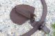 Antique Big Wrought Iron Trap,  Wolf,  Bear,  Blacksmith Hand Forged Rare Design Primitives photo 7
