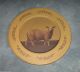 Wood Lamb Plate/tray Primitive/french Country Farm Barn Decor Mustard & Brown Primitives photo 2