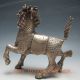China Silver Bronze Handwork Carved Kirin Statue Other Antique Chinese Statues photo 3