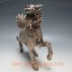 China Silver Bronze Handwork Carved Kirin Statue Other Antique Chinese Statues photo 5