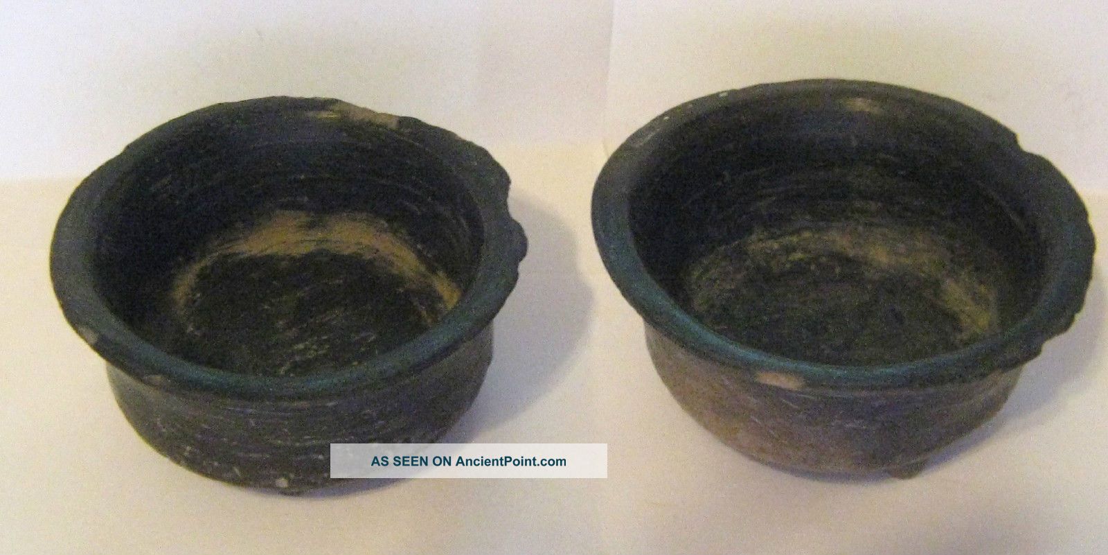 Pre - Columbian Mexico 2 Tripod Bowls Flared Rims Nubbin Legs The Americas photo
