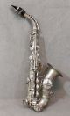 Antique 1920s Conn Silver Plate Soprano Saxophone & Case. Wind photo 3