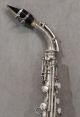 Antique 1920s Conn Silver Plate Soprano Saxophone & Case. Wind photo 4