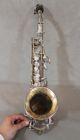 Antique 1920s Conn Silver Plate Soprano Saxophone & Case. Wind photo 8