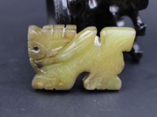 Fantastic Chinese Fine Old Jade Hand Carved Statues - - Lion Beast photo