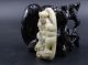Ingenious Chinese Fine Xiu Jade Hand Carved Statues Shaolin Damour Buddha photo 2