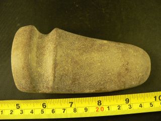 Old Grooved Stone Axe From Tennessee Good Patina And Pecked Surface Some Polish photo