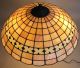 Geometric Art Nouveau Lamp W/ Handel Base C.  1910 Leaded Stained Glass Antique Art Nouveau photo 2