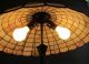 Geometric Art Nouveau Lamp W/ Handel Base C.  1910 Leaded Stained Glass Antique Art Nouveau photo 3