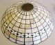 Geometric Art Nouveau Lamp W/ Handel Base C.  1910 Leaded Stained Glass Antique Art Nouveau photo 4