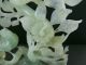 Chinese Vintage Hand Carved Nephrite Jade Birds Flowers Statue On The Wood Base Birds photo 6