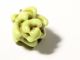 15mm Czech Bohemian Antique Vtg Lampworked Fancy Green Flower Art Glass Button Buttons photo 1