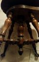 Old Fashioned Antique Vintage Wooden Piano/organ Swivel Stool W/claw & Ball Feet 1900-1950 photo 4